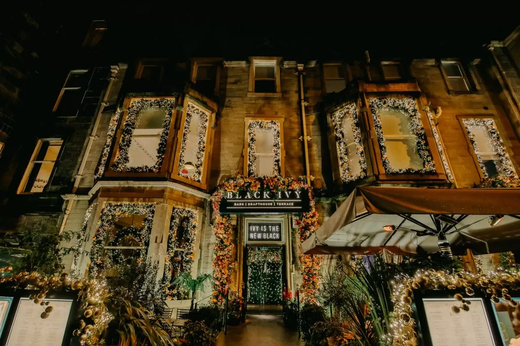 black ivy Edinburgh during festive season